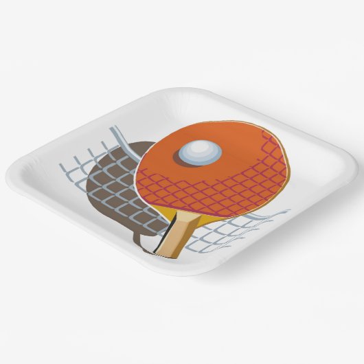 Ping Pong Pappteller (Gewinkelt)