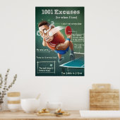 Ping Pong Poster: 1001 Escuses Poster (Küche)
