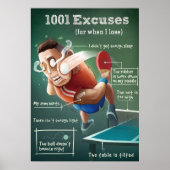Ping Pong Poster: 1001 Escuses Poster (Vorne)
