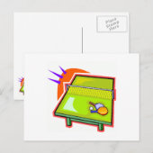 Ping Pong Postkarte (Vorne/Hinten)