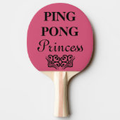 Ping Pong Princess Funny Text Spaß Tischtennis Schläger (Rückseite)