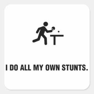 Ping Pong Quadratischer Aufkleber