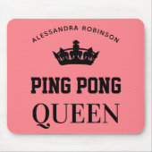Ping Pong Queen Name personalisiert Mousepad (Vorne)