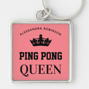Ping Pong Queen Name personalisiert Schlüsselanhänger