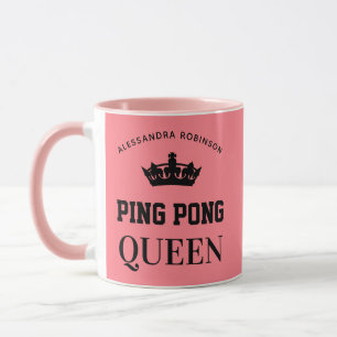 Ping Pong Queen Name personalisiert Tasse