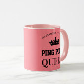 Ping Pong Queen Name personalisiert Tasse (VorderseiteRechts)