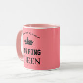 Ping Pong Queen Name personalisiert Tasse (Vorderseite Links)
