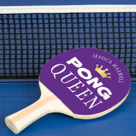 Ping Pong Queen Personalisiert Editable Lila Color Tischtennis Schläger