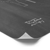 Ping-Pong-Racket-Patent - Chalkboard Poster (Ecke)