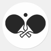 Ping Pong Runder Aufkleber (Vorderseite)