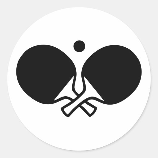 Ping Pong Runder Aufkleber (Vorderseite)