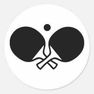 Ping Pong Runder Aufkleber