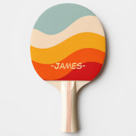 Ping-Pong-Schläger mit individuellem Namen im 70er Tischtennis Schläger