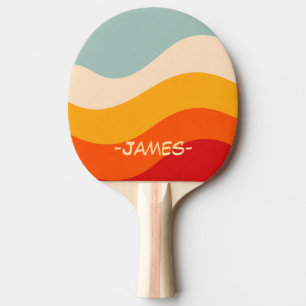 Ping-Pong-Schläger mit individuellem Namen im 70er Tischtennis Schläger