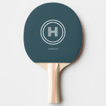 Ping Pong Schläger | Modernes einfaches Monogramm