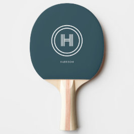 Ping Pong Schläger | Modernes einfaches Monogramm Tischtennis Schläger