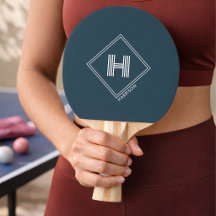 Ping Pong Schläger | Modernes geometrisches Monogr