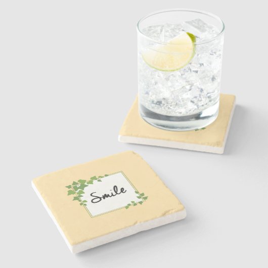 Ping pong smile steinuntersetzer (Seitenansicht)