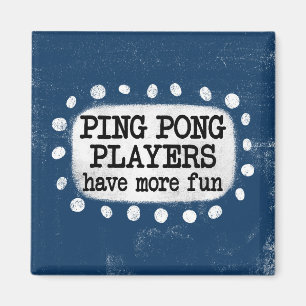 Ping Pong Spieler haben Spaß Kühlschrank Magnet
