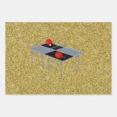Ping Pong Table, Paddles, Ball, Geschenkblätter, Geschenkpapier Set (Vorderseite 2)