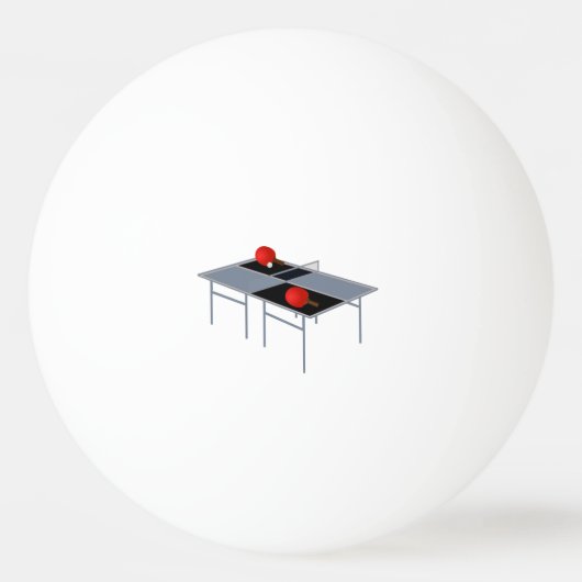 Ping Pong Table with Paddles, Tischtennisball (Vorderseite)