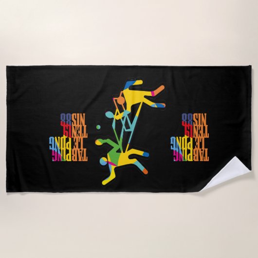 Ping Pong Tenis de Mesa 1988 Strandtuch (Vorderseite)