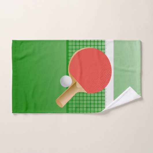Ping Pong Tischtennis Design Badetuch Set (Handtuch)