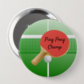 Ping Pong Tischtennis Design Button (Vorne & Hinten)