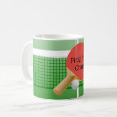 Ping Pong Tischtennis Design Coffee Tasse (Vorderseite Links)