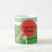 Ping Pong Tischtennis Design Coffee Tasse (Mittel)