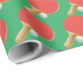 Ping Pong Tischtennis Design Geschenkpapier (Rolleneckpunkt)