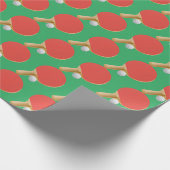 Ping Pong Tischtennis Design Geschenkpapier (Ecke)