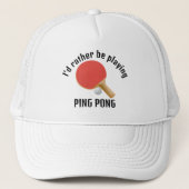Ping Pong Tischtennis Design Hat Truckerkappe (Vorderseite)