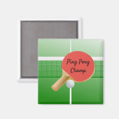 Ping Pong Tischtennis Design Magnet (Vorderseite/Rückseite)