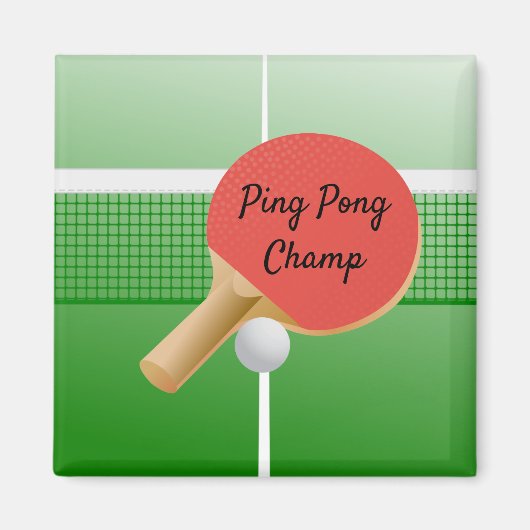 Ping Pong Tischtennis Design Magnet (Vorne)