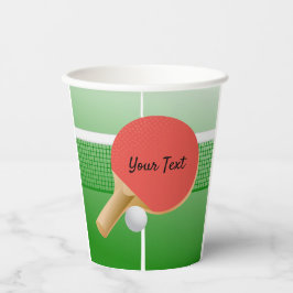 Ping Pong Tischtennis Design Paper Cups Pappbecher