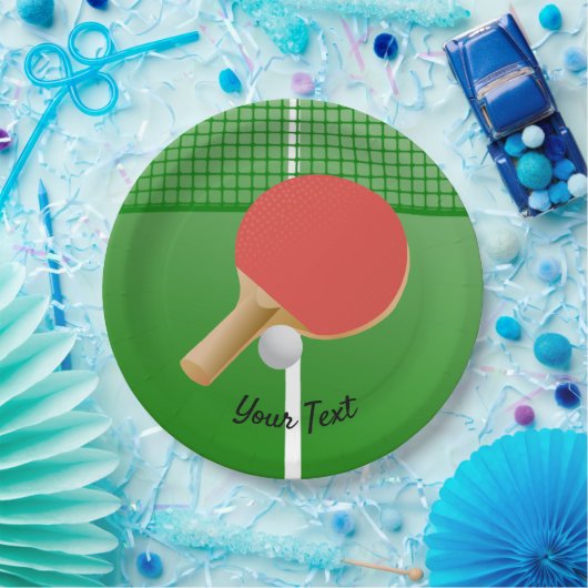 Ping Pong Tischtennis Design Paper Teller (Party)