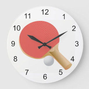 Ping Pong Tischtennis Design Wall Clock Große Wanduhr