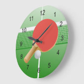 Ping Pong Tischtennis Design Wall Clock Große Wanduhr (Winkel)