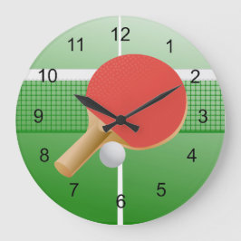 Ping Pong Tischtennis Design Wall Clock Große Wanduhr