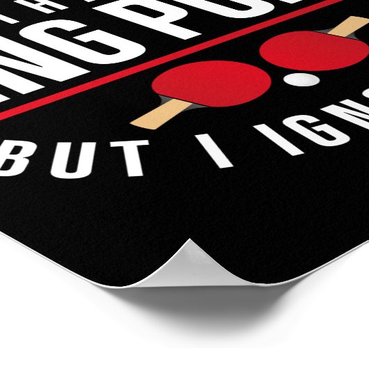 Ping Pong Tischtennis Es gibt noch viel mehr Poster (Ecke)