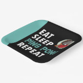 Ping Pong Tischtennis essen Sleep Wiederholung sc Pappteller (Gewinkelt)
