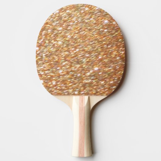 Ping Pong Tischtennis Kupfer Gold Glitzer Paddel Schläger (Rückseite)