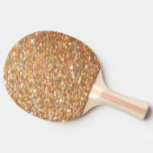 Ping Pong Tischtennis Kupfer Gold Glitzer Paddel Schläger (Seitenansicht)