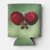 Ping Pong Tischtennis Paddle mit Oval Ball Dosenkühler (Vorderseite)