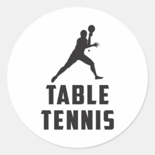 Ping Pong Tischtennis Paddle Spieler Geschenk Idee Runder Aufkleber