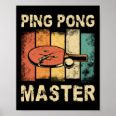 Ping Pong Tischtennis Ping Pong Master Retro Poster (Vorne)