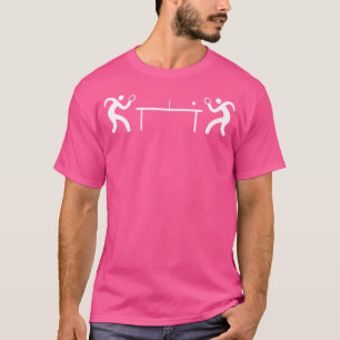 Ping Pong Tischtennis Strichmännchen Ping Pong Pla T-Shirt