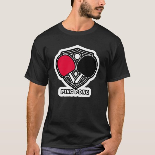 Ping Pong (Tischtennis) T-Shirt (Vorderseite)