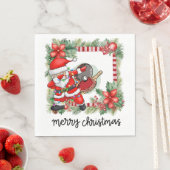 Ping Pong Tischtennis Weihnachten Themed Serviette (Beispiel)